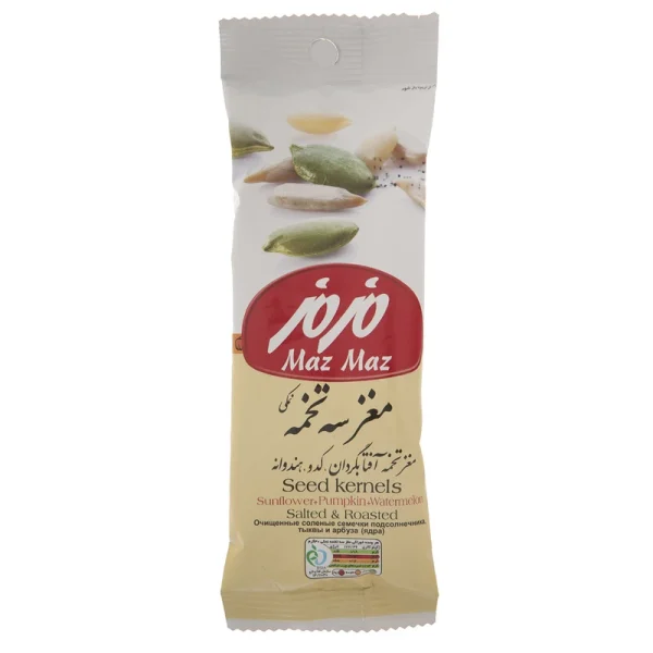 مغز سه تخمه نمکی مزمز مقدار 30 گرم